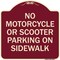 Signmission No Motorcycle or Scooter Parking on Sidewalk Heavy-Gauge Aluminum Sign, 18" x 18", BU-1818-23840 A-DES-BU-1818-23840 - alternate 1